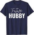 Future Hubby and Future Wifey Matching Couples Engagement T-Shirt - Navy Blue