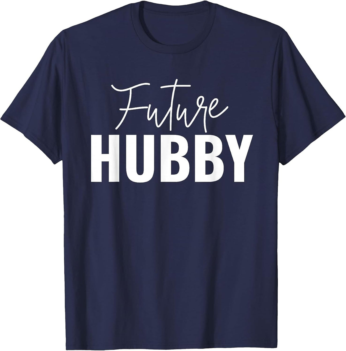 Future Hubby and Future Wifey Matching Couples Engagement T-Shirt - Navy Blue