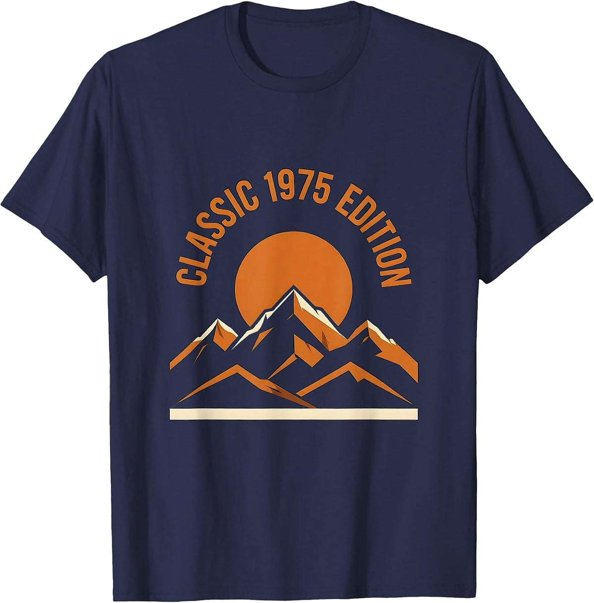 Classic 1975 Edition Vintage Birthday Design T-Shirt - Navy Blue