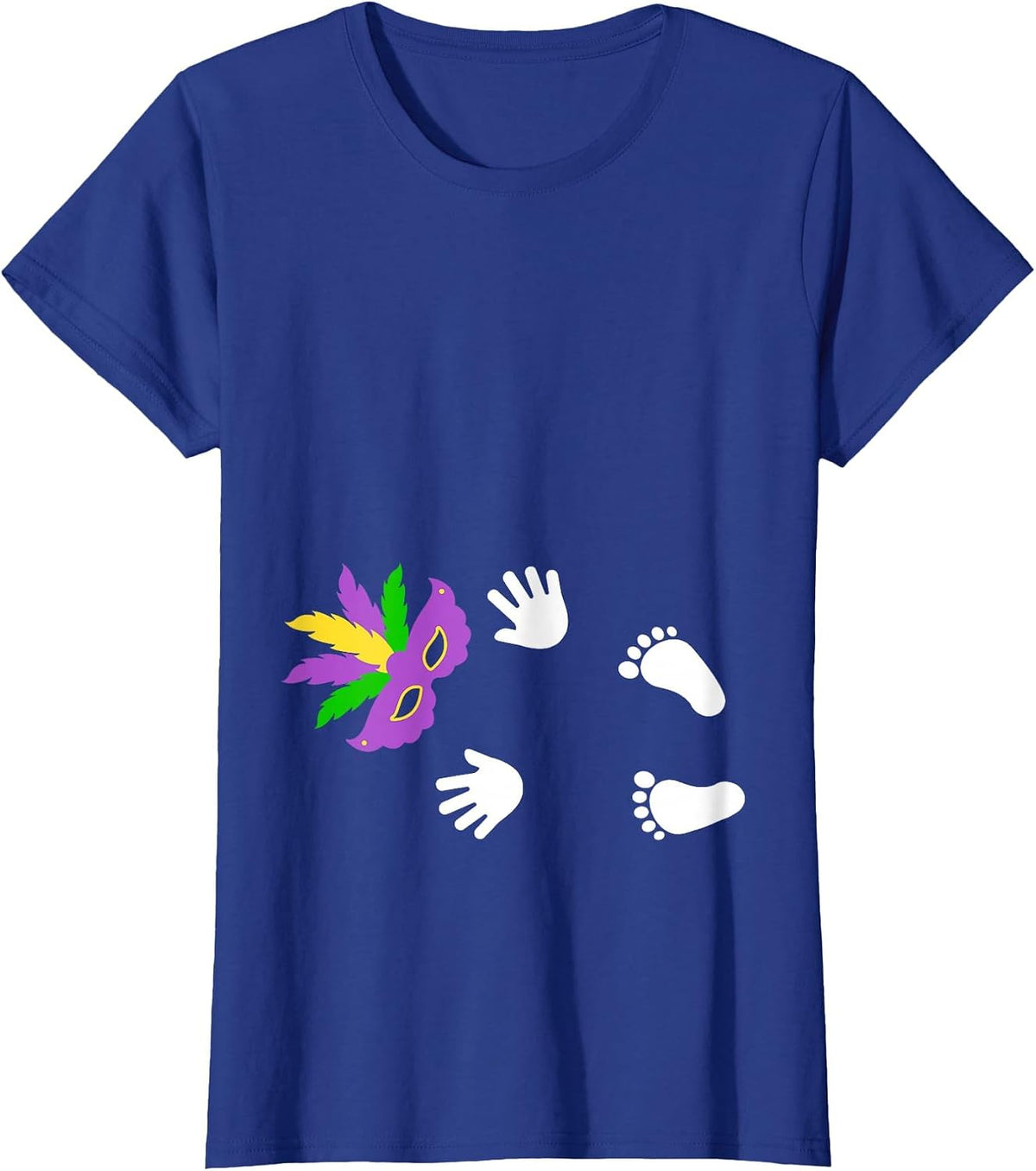 I Got The Baby Funny Pregnancy Announcement Mardi Gras T-Shirt - Royal Blue