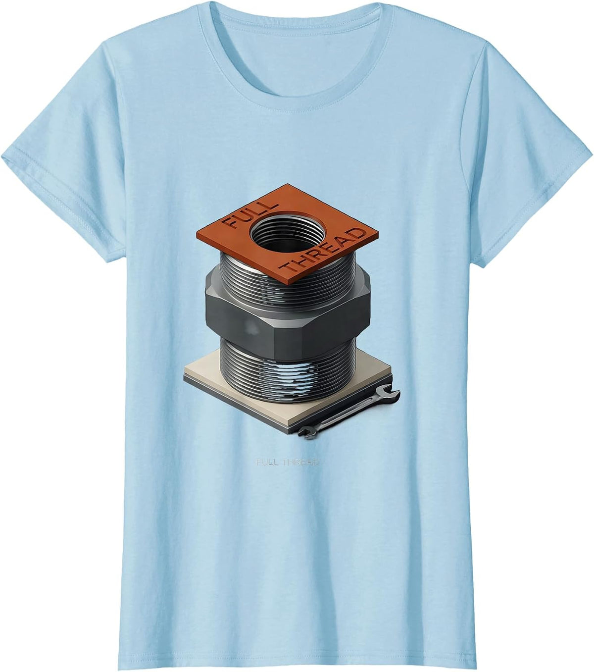 Women's Full Thread Oilfield Worker Oil Rig Roughneck Operator Gift T-Shirt - Baby Blue