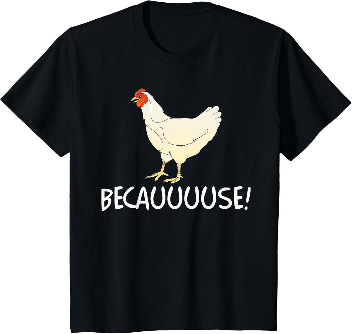 Why are Chickens So Funny Because Funny Trending Meme T-Shirt - Black