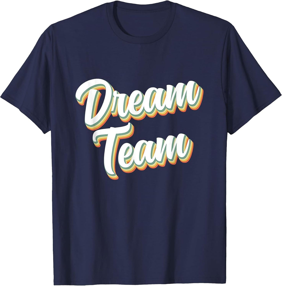 Retro Dream Team Shirt Teacher Student 1st Day Back 2 School T-Shirt - Navy Blue