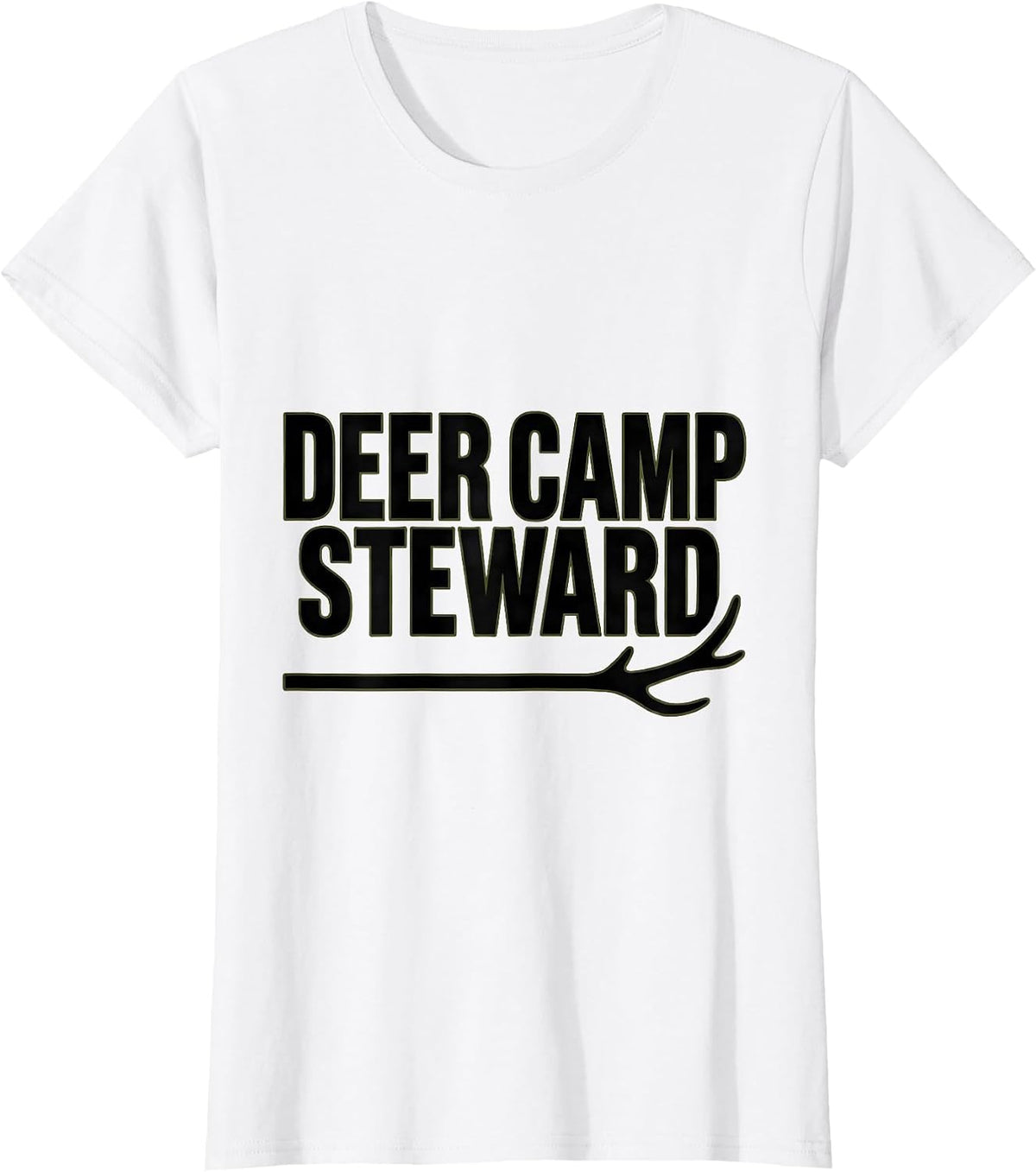 Deer Camp Steward Patriotic Camo Deer Hunting Gift Hunter T-Shirt - White