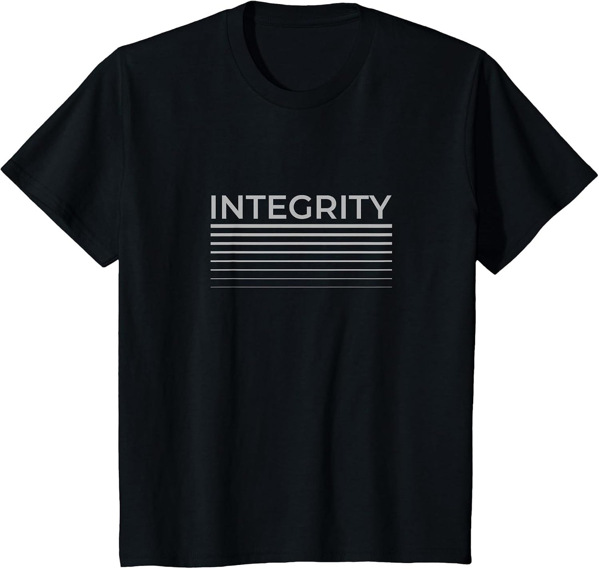 Integrity Modern Creative Iconic Innovative Designer Artwork T-Shirt - Black