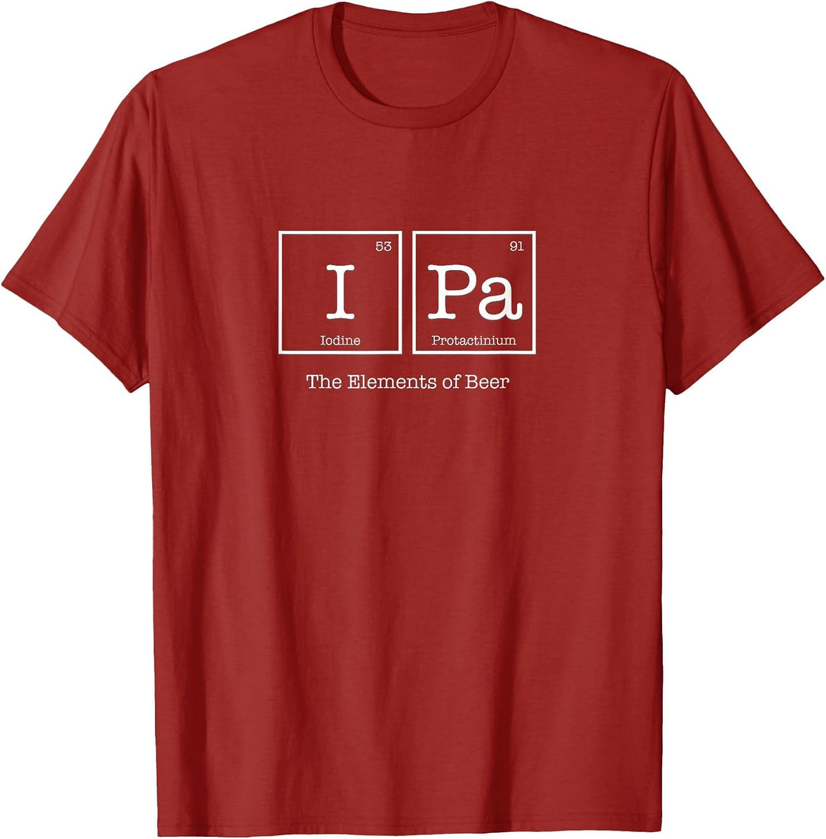 IPA The Elements of Beer T-Shirt T-Shirt - Cranberry Red
