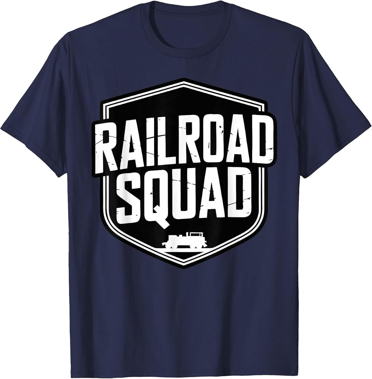 Miniature Railroad Club Model Train T-Shirt - Navy Blue