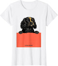 Women's My Cavalier Comes Along Cute Cavalier King Charles Spaniel T-Shirt - White