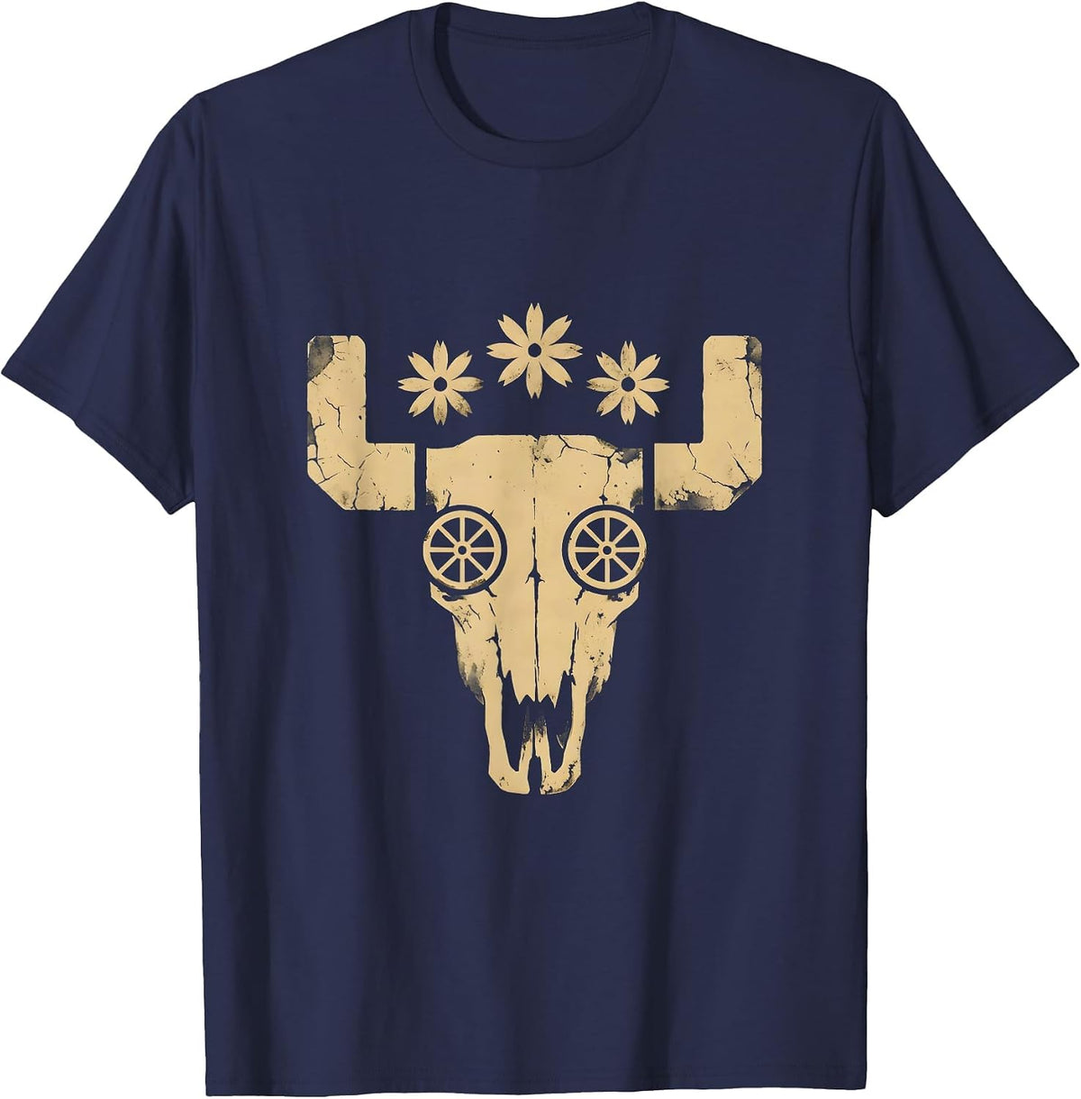 Men's Route 66 Motorcycle Wheel Desert Dust Graphic T-Shirt - Navy Blue