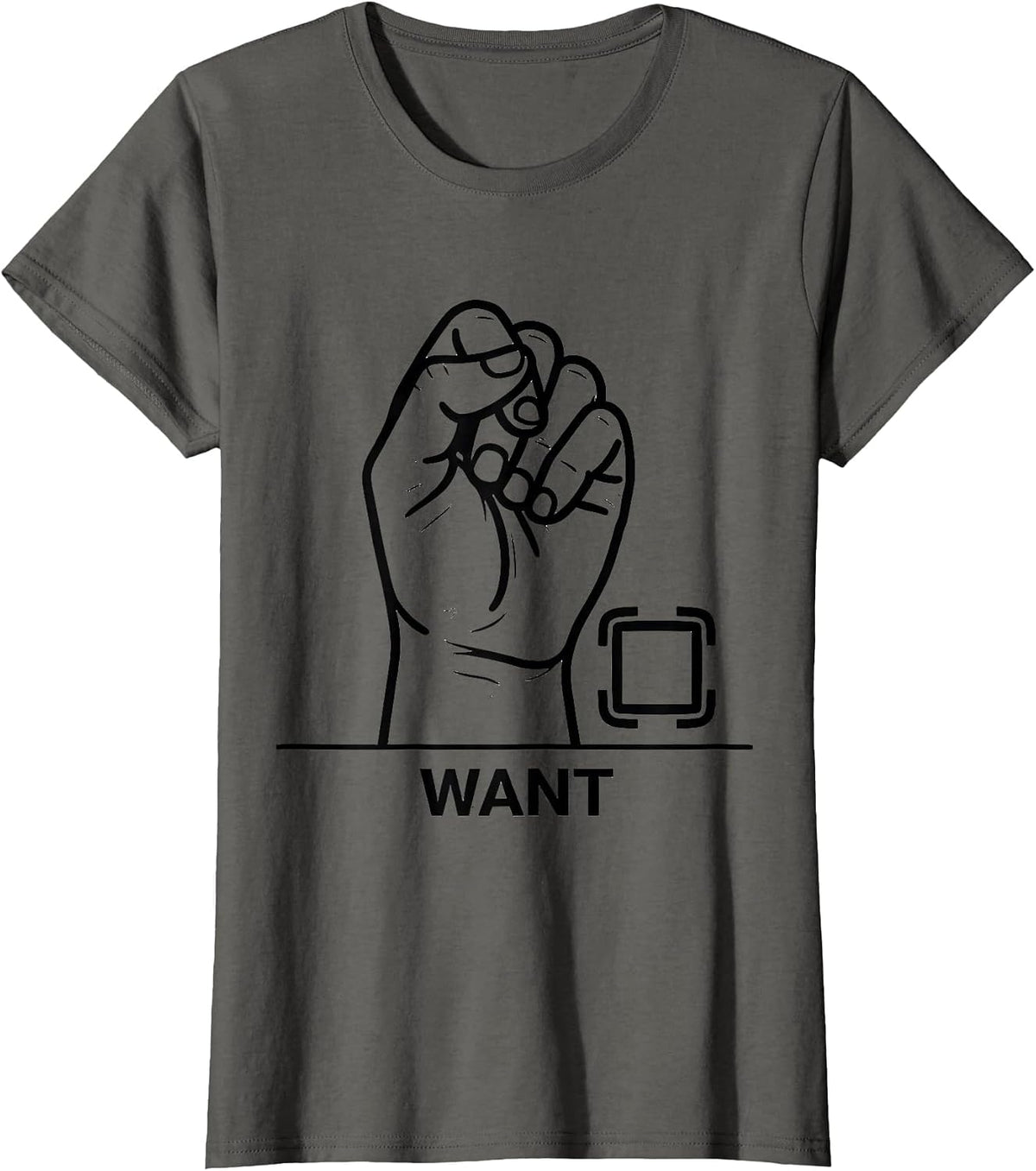 Women's Want Supportive AAC Speech Therapy Communication Advocacy T-Shirt - Asphalt Grey