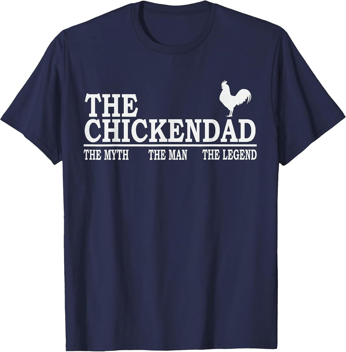 Chicken Dad Farmer Funny Chicken Lover Poultry Daddy T-Shirt - Navy Blue