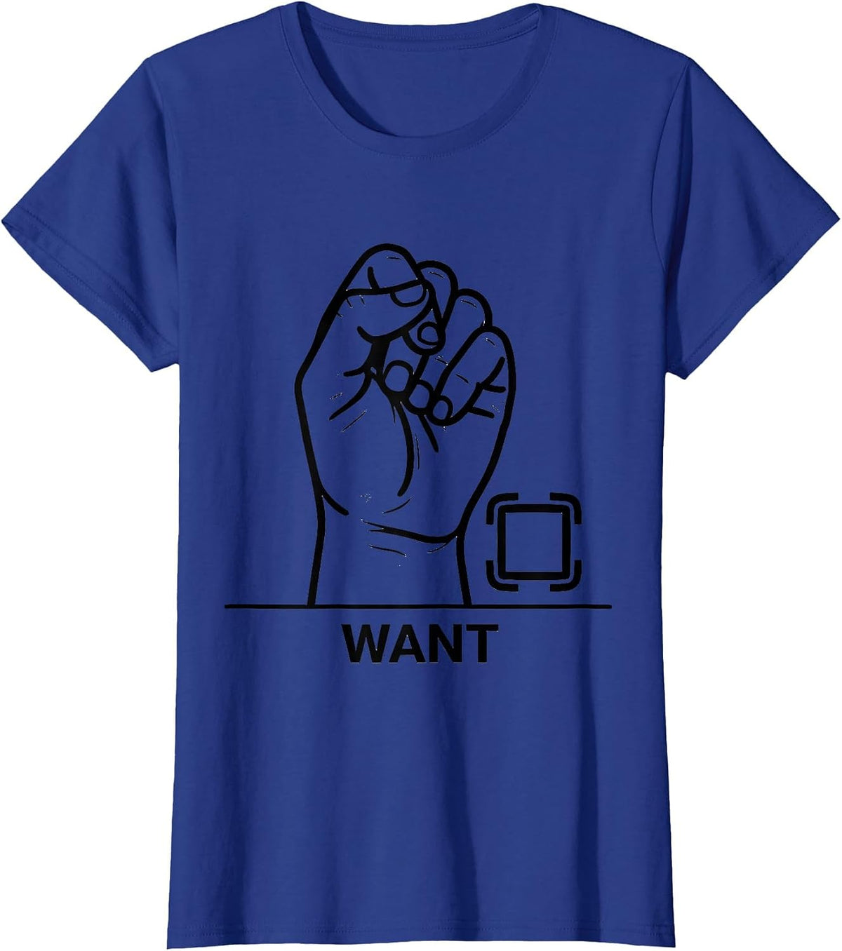 Women's Want Supportive AAC Speech Therapy Communication Advocacy T-Shirt - Royal Blue