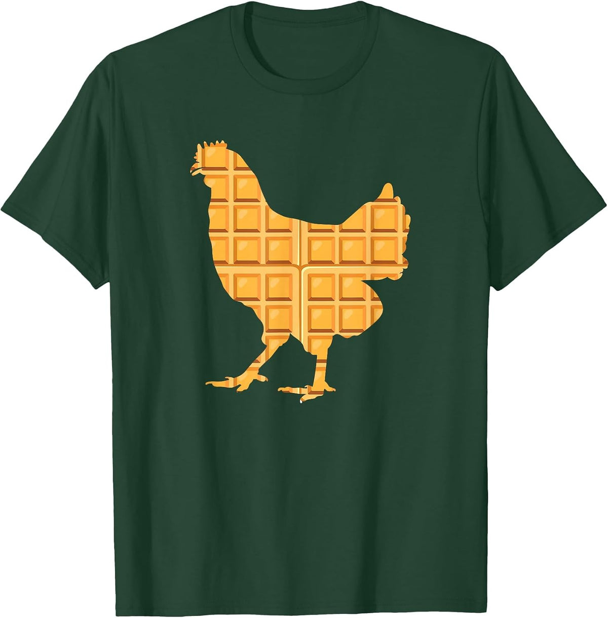 Chicken Waffles for Chicken & Waffle Lover T-Shirt - Dark Green