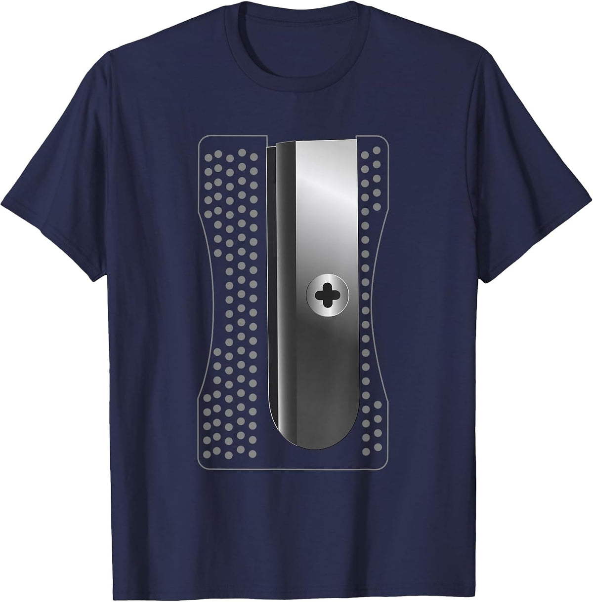 Sharpener Teacher Halloween Costume Funny School Student T-Shirt - Navy Blue