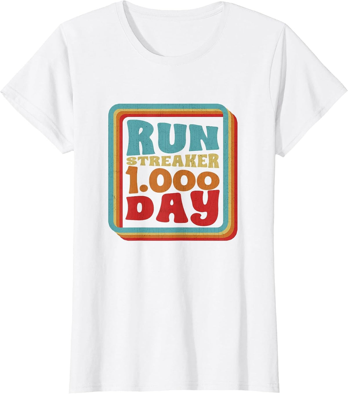 Run Streak Streaker 1000 Days of Running Comma Day Runner T-Shirt - White