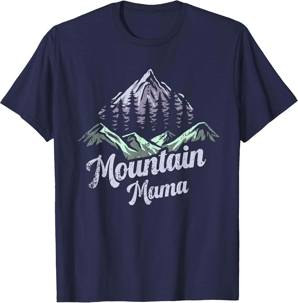 Mountain Mama Camping Hiking Mom Adventure Mothers Day T-Shirt - Navy Blue