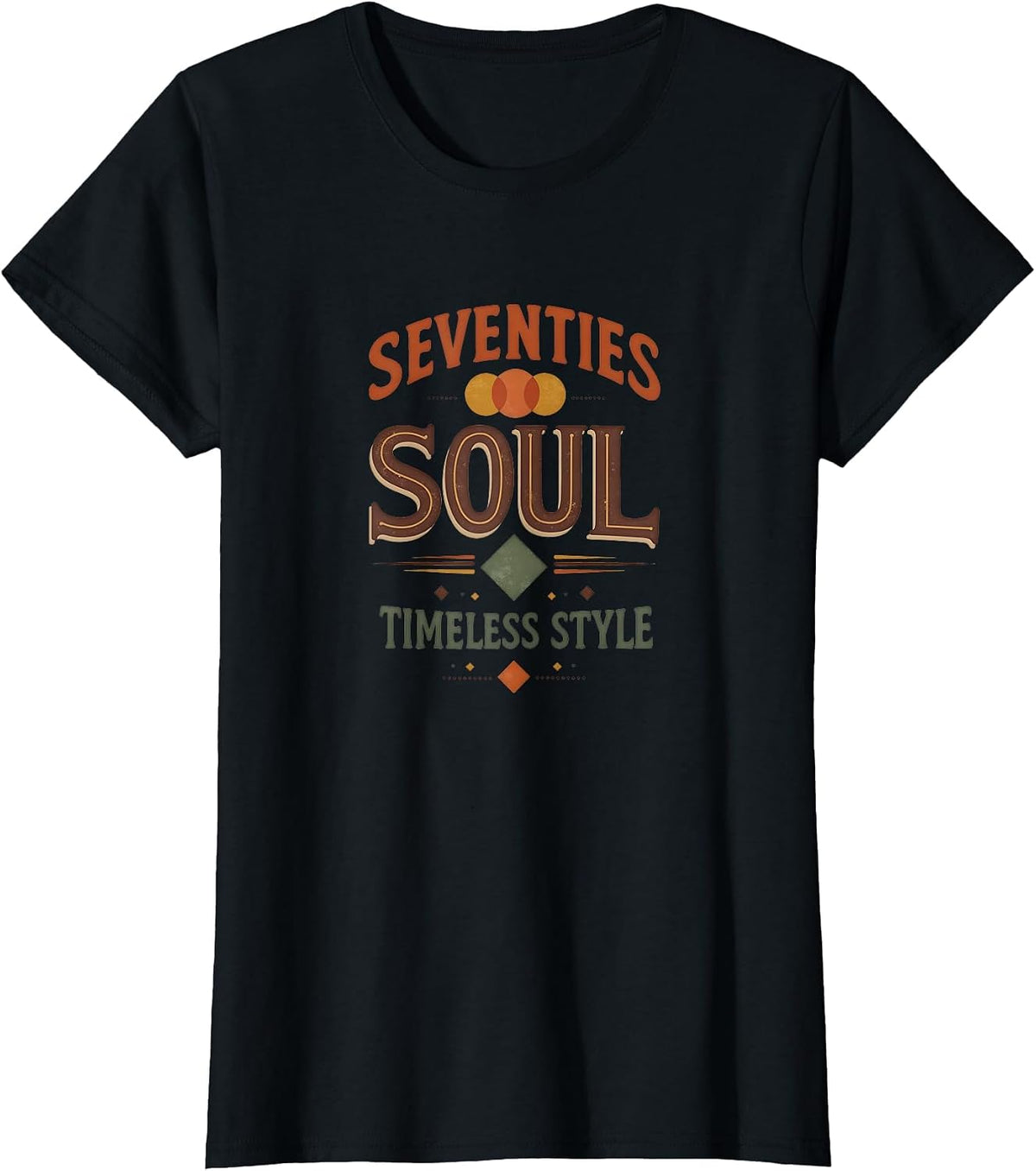 Vintage 1975 Seventies Soul Timeless Style T-Shirt - Black