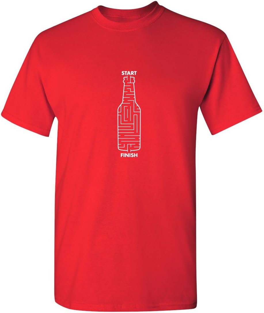 Beer Maze Graphic Novelty Super Soft Ringspun Funny Graphics T Shirts for Mens | Novelty T Shirts for Men | Graphics Tees -