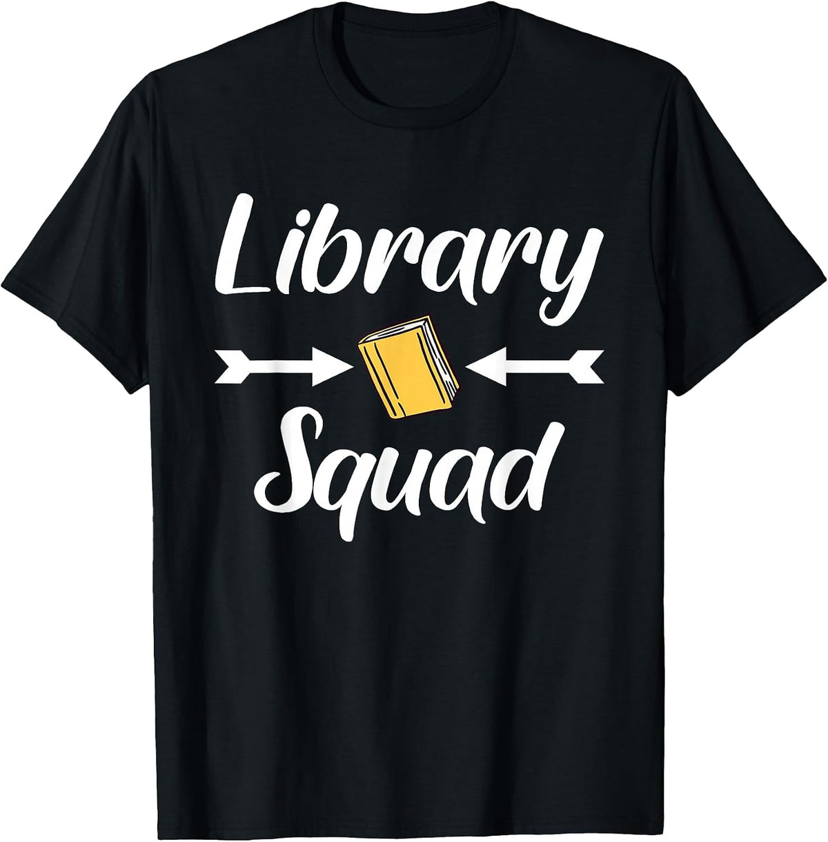 Library Squad Teacher Book Lovers Librarian Funny T-Shirt - Black