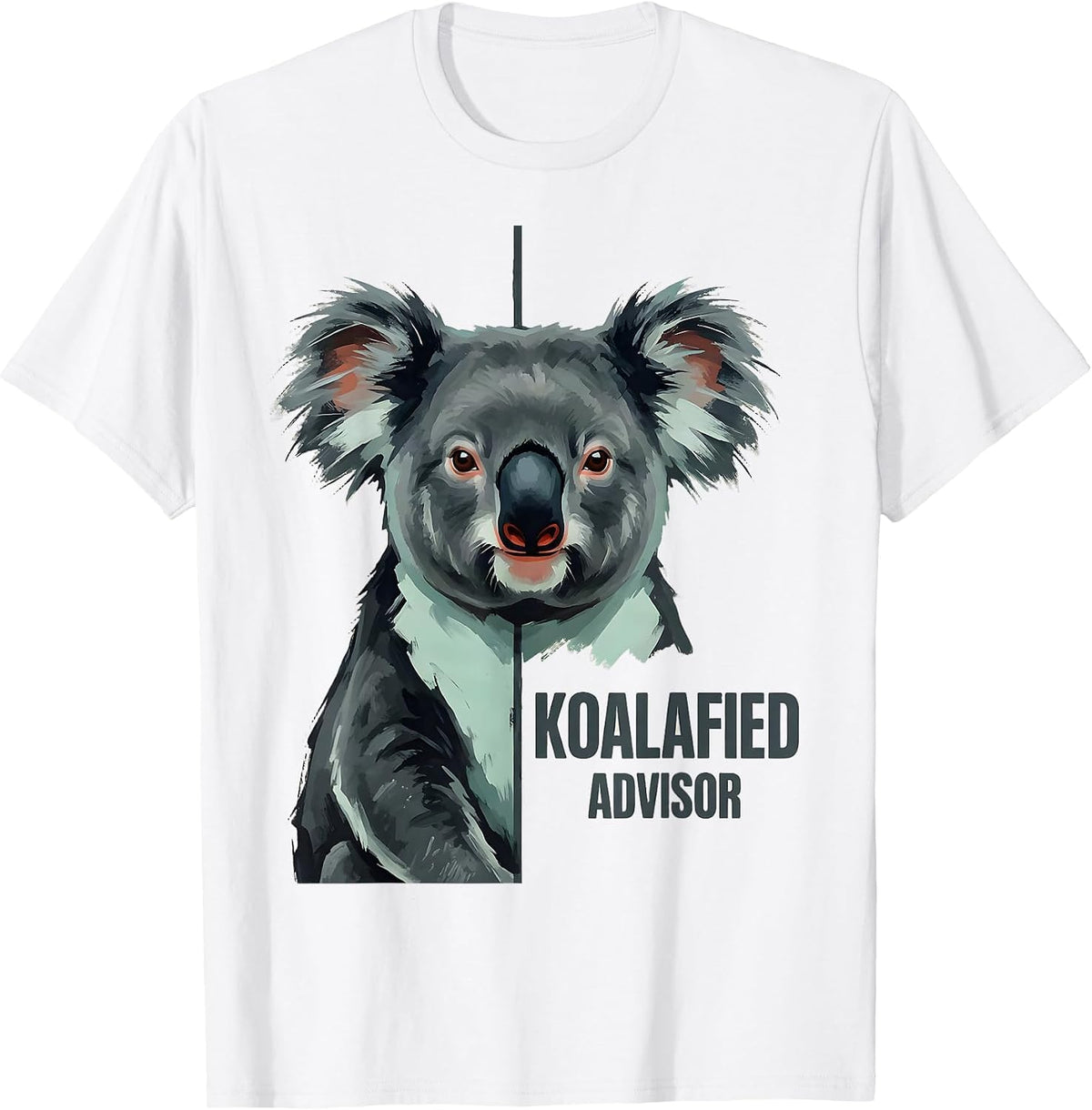 Men's Koalafied Advisor Funny Koala Lover Animal Pun Humor T-Shirt - White