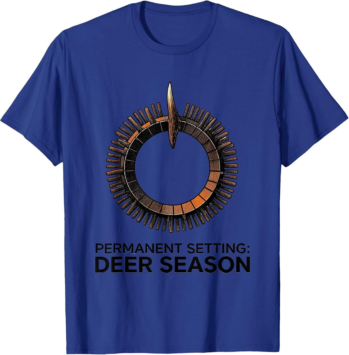 Permanent Setting: Deer Season Funny Hunting Dad Humor T-Shirt - Royal Blue