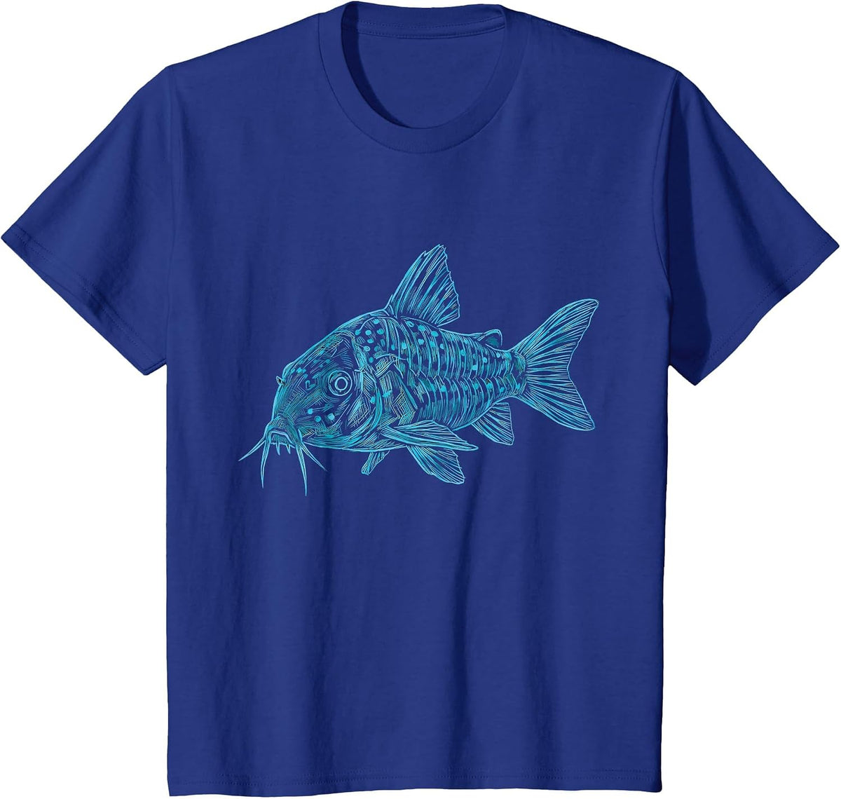 Cory Catfish Corydoras Freshwater Aquarium T-Shirt - Royal Blue