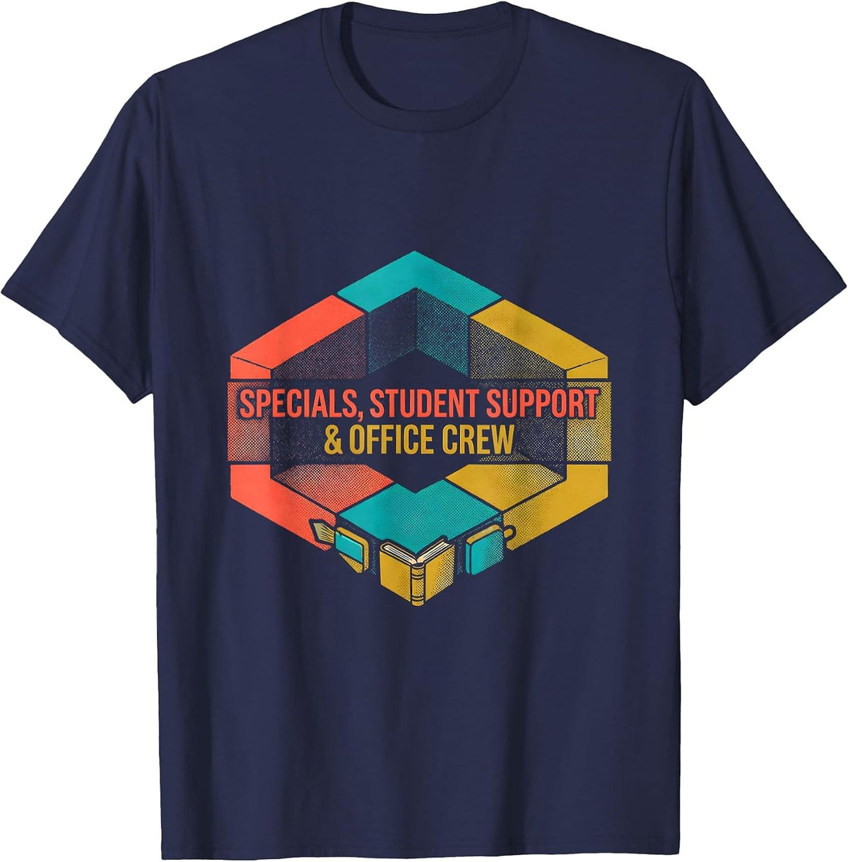 Men's Specials, Student Support & Office Crew Teacher T-Shirt - Navy Blue