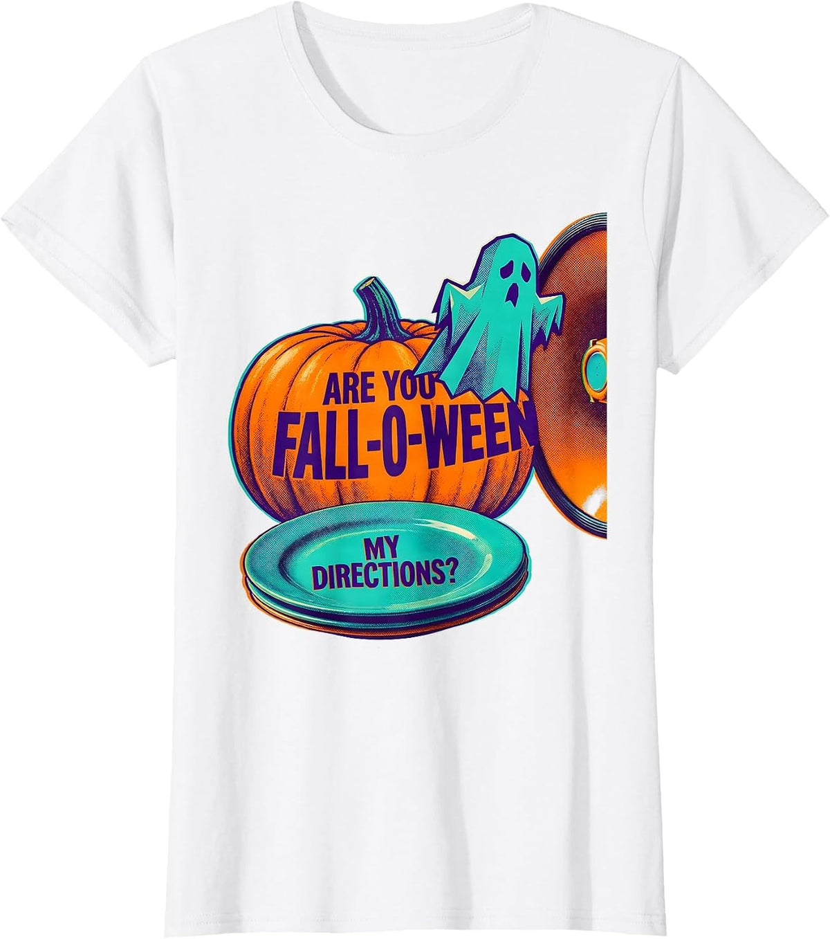 Are You Fall-O-Ween My Directions Risograph Teacher T-Shirt - White