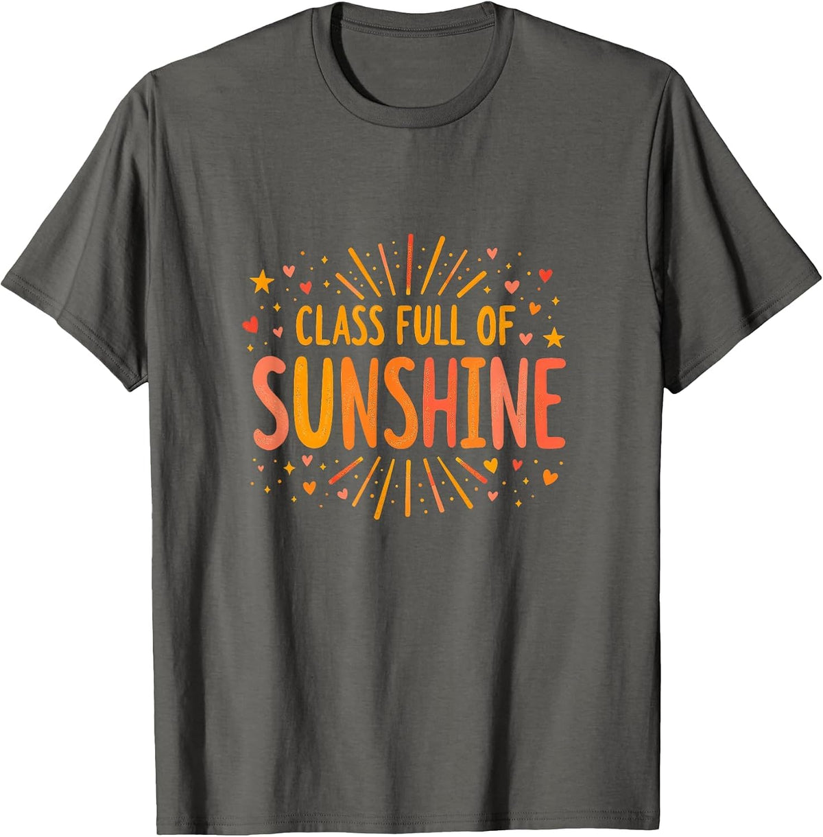 Class Full of Sunshine Teacher Design T-Shirt - Asphalt Grey