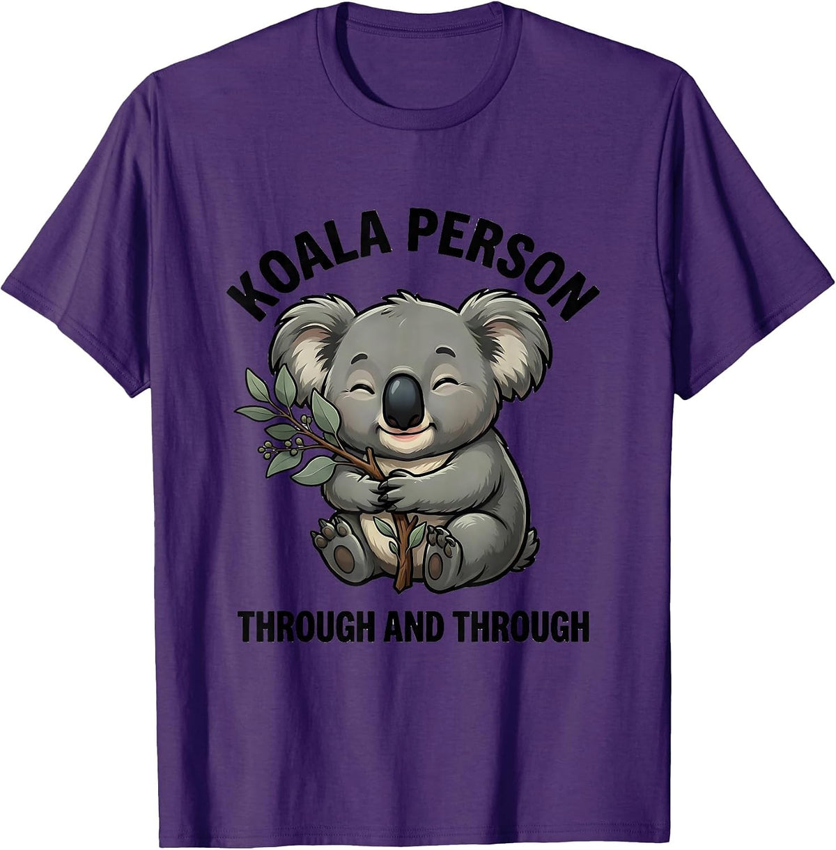 Men's Koala Person Through And Through Funny Koala Lover Animal T-Shirt - Purple