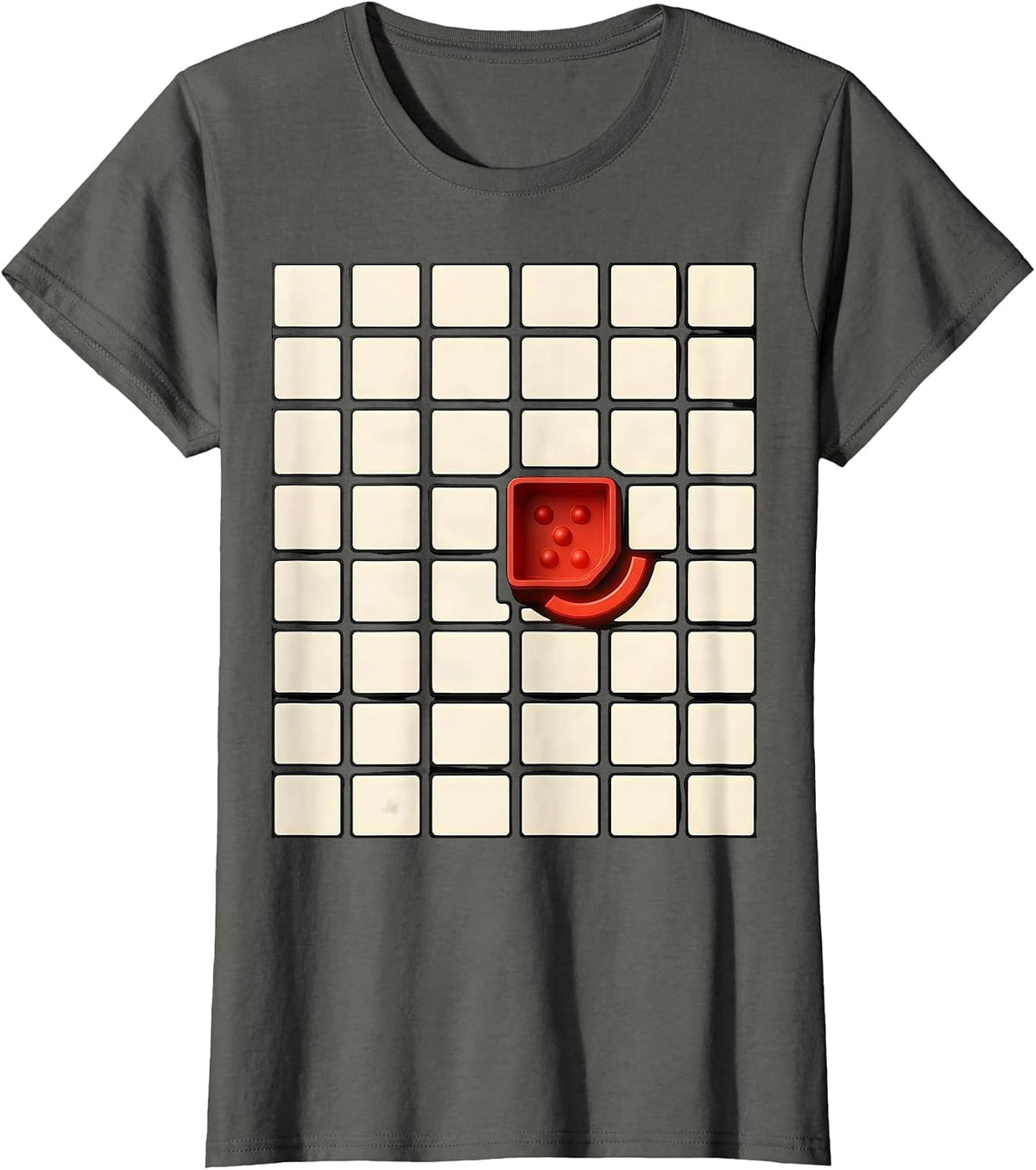 Women's Communication Board Tactile Dots AAC Therapy Room T-Shirt - Asphalt Grey
