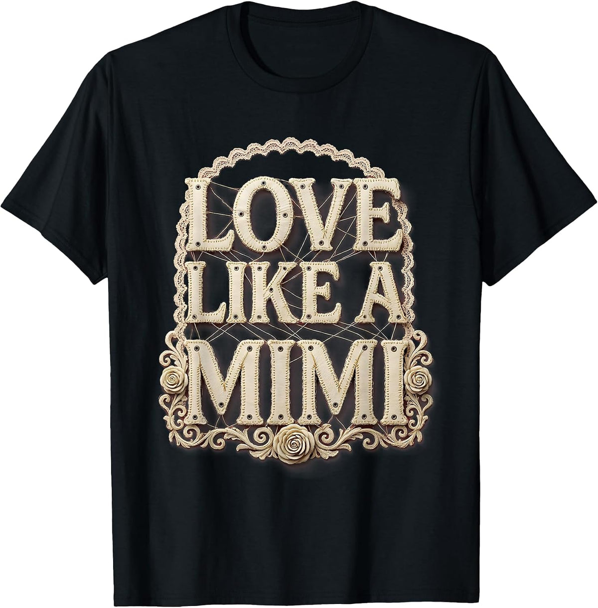 Men's Love Like a Mimi Grandma Pride Design T-Shirt - Black