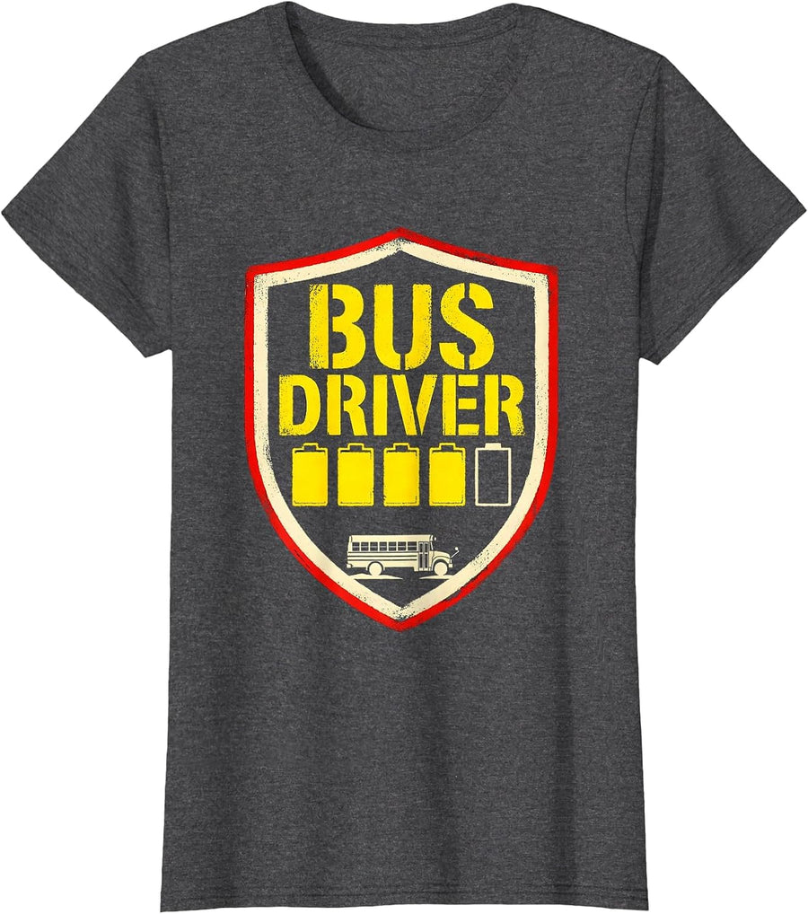 Women's BUS DRIVER EMPTY AFTER THE LAST RUN Funny School Staff T-Shirt - Dark Heather Grey