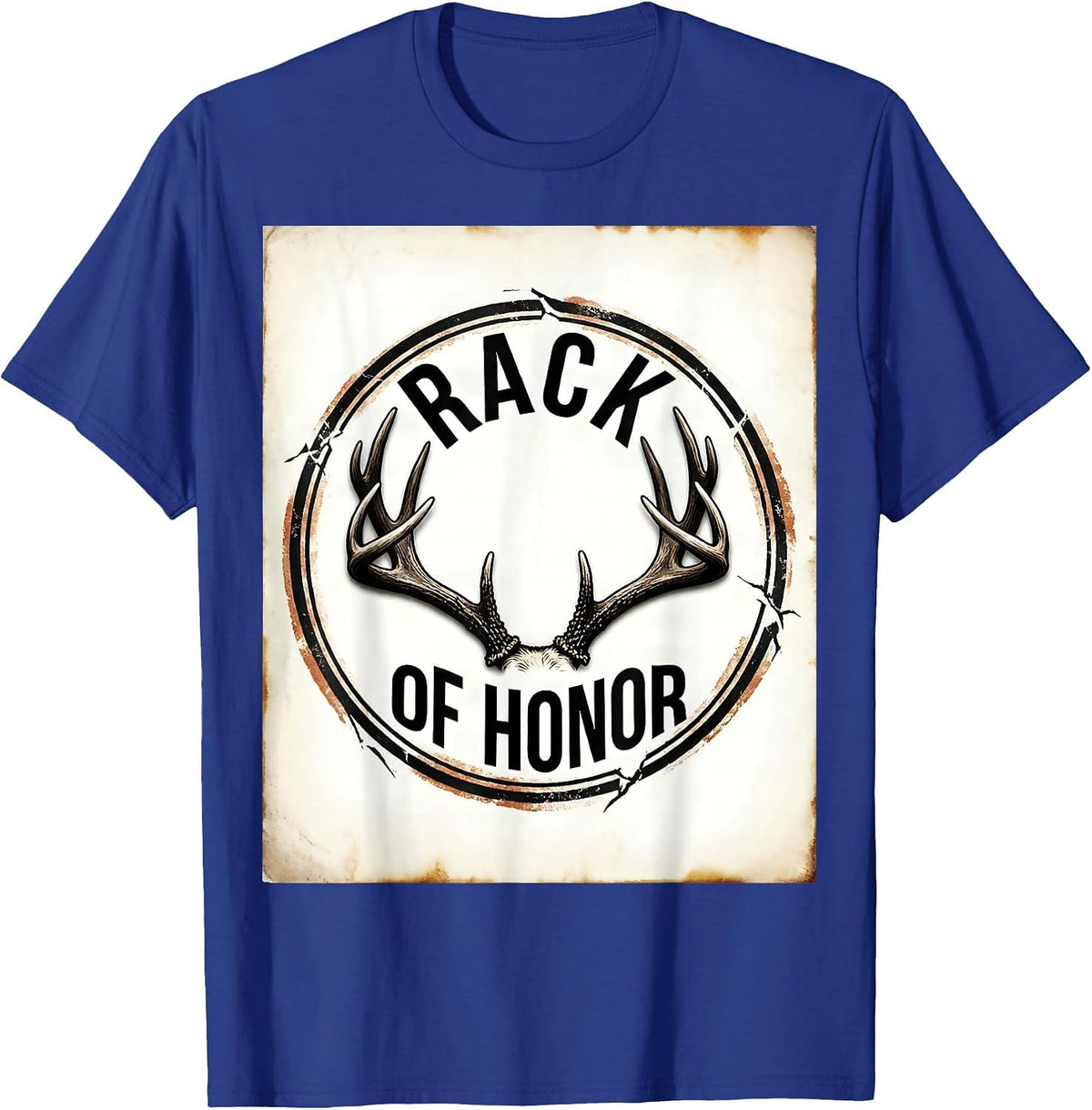 Rack Of Honor Funny Deer Hunting Dad Hunter Gift T-Shirt - Royal Blue