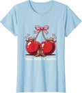 Women's Trail Boss In Boots Cowboy Western Design T-Shirt - Baby Blue