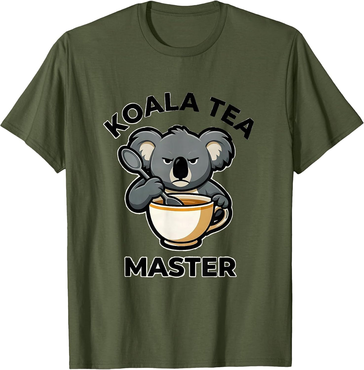 Koala Tea Master Funny Koala Lover Cute Animal Gift T-Shirt - Olive Green
