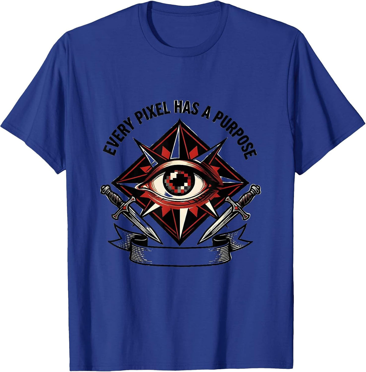 Every Pixel Has A Purpose Graphic Designer Tee T-Shirt - Royal Blue