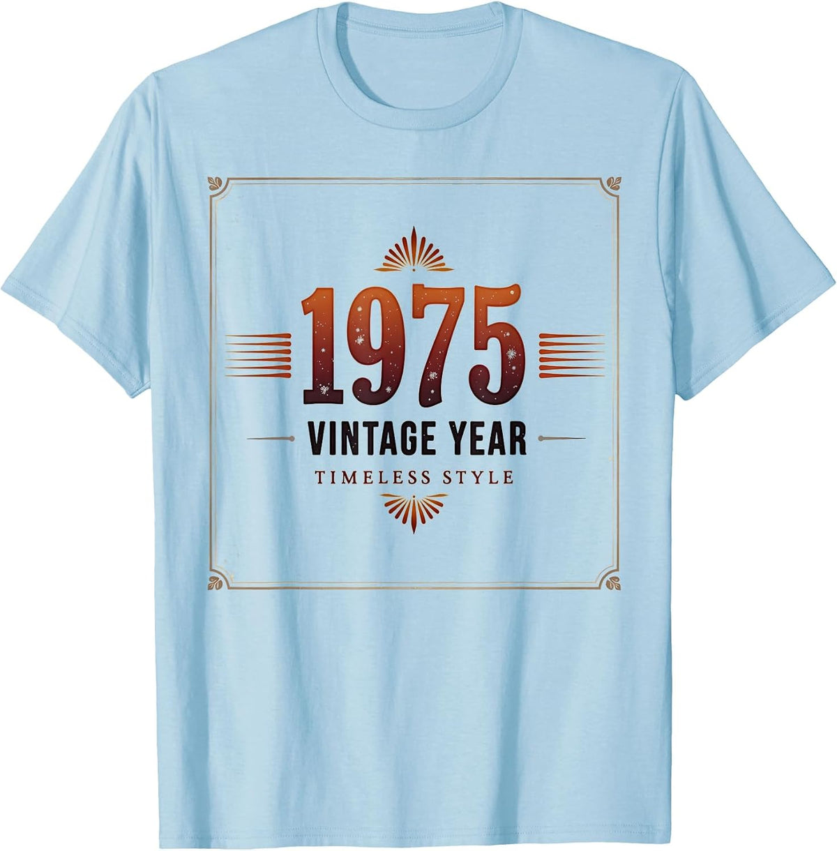 1975 Vintage Year Timeless Style Retro Design T-Shirt - Baby Blue