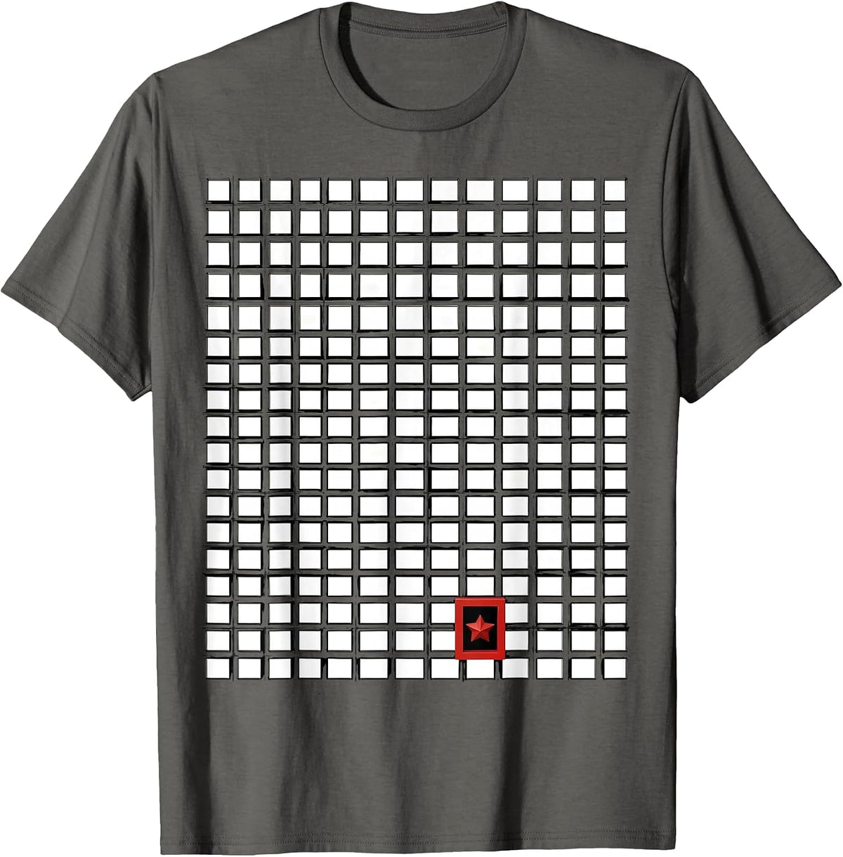 Men's Countdown Grid Teacher Winter Break Humor T-Shirt - Asphalt Grey