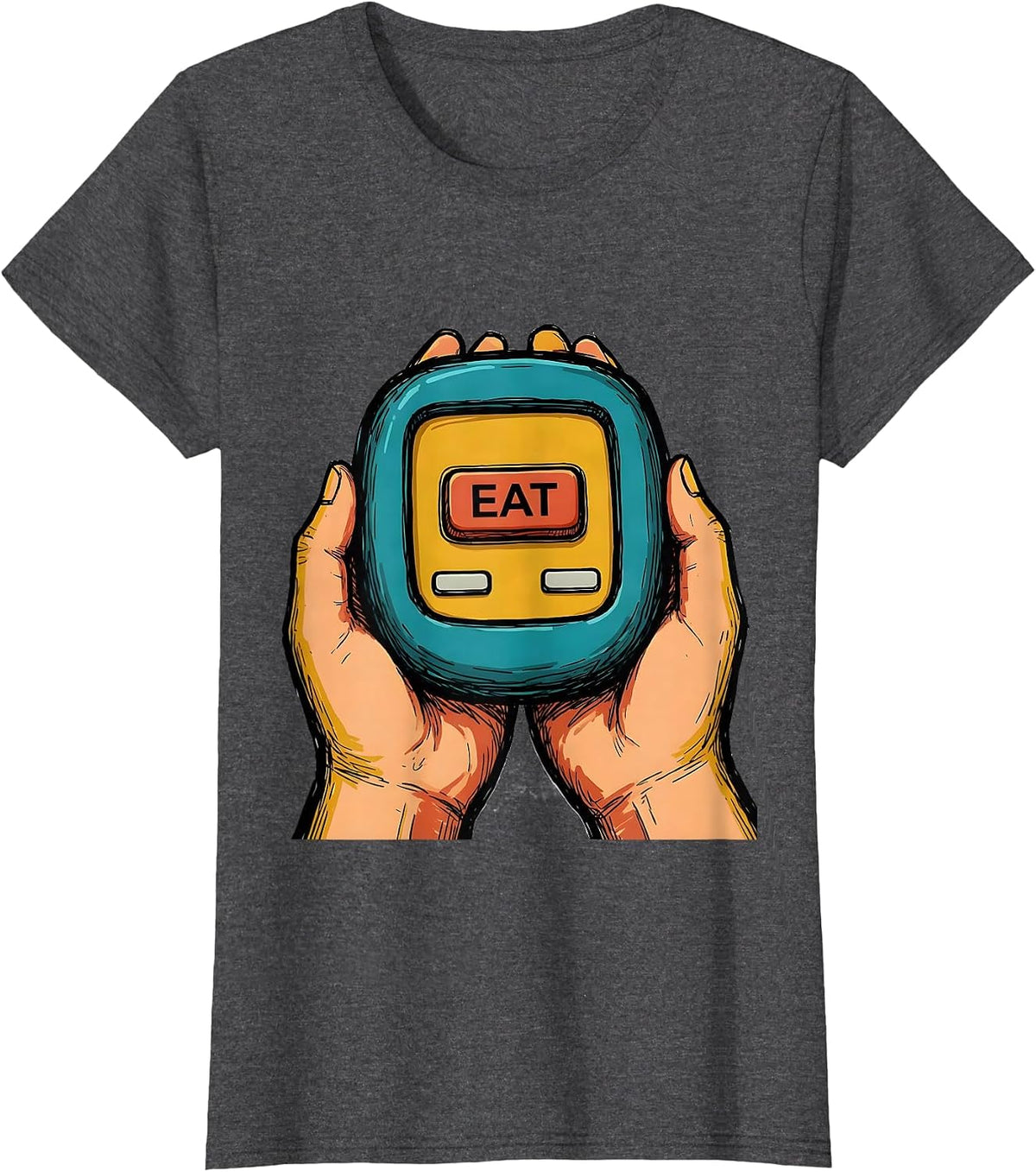 Women's Eat AAC SLP Speech Language Pathologist Communication T-Shirt - Dark Heather Grey