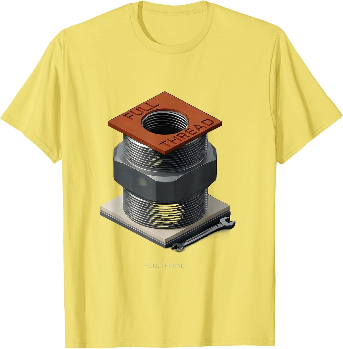 Men's Full Thread Oilfield Worker Oil Rig Roughneck Operator Gift T-Shirt - Lemon Yellow