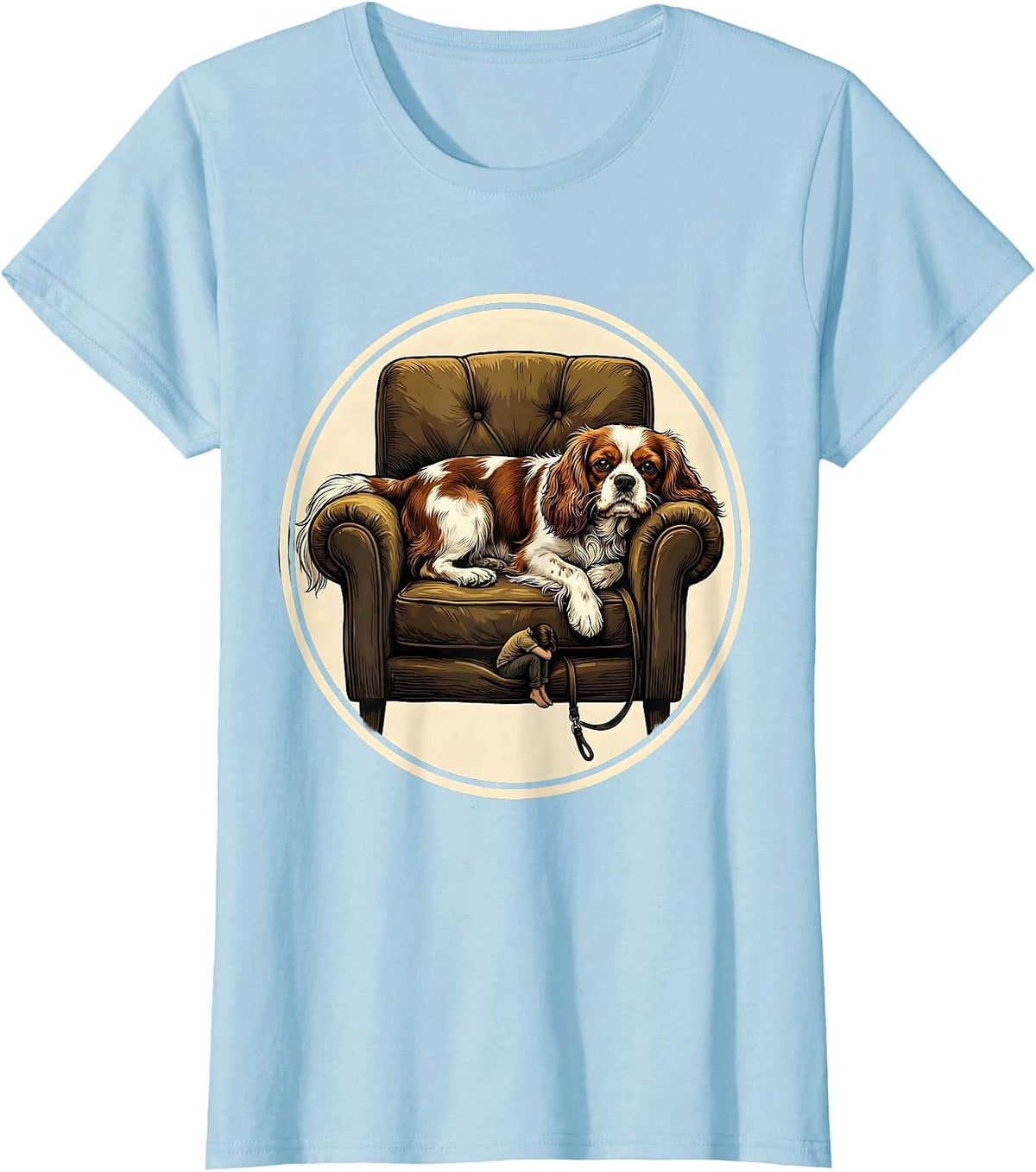 Women's Cavalier King Charles Spaniel Funny Dog Owner Humor T-Shirt - Baby Blue