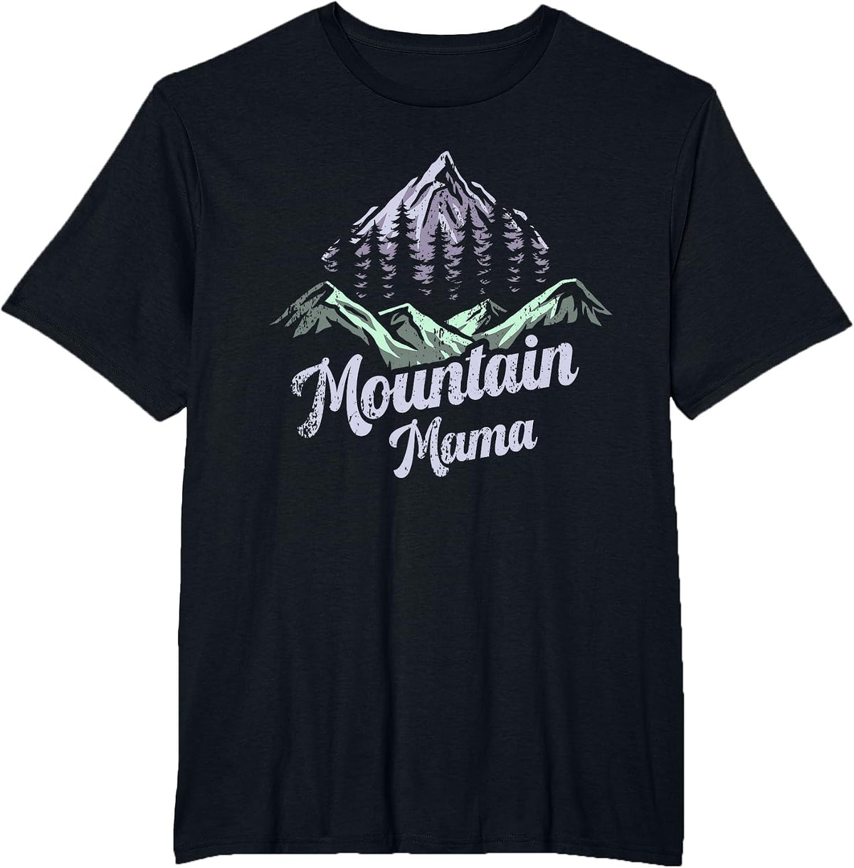 Mountain Mama Camping Hiking Mom Adventure Mothers Day T-Shirt - Black