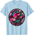 Men's Saddle Up Cowgirl Pink Western Design T-Shirt - Baby Blue