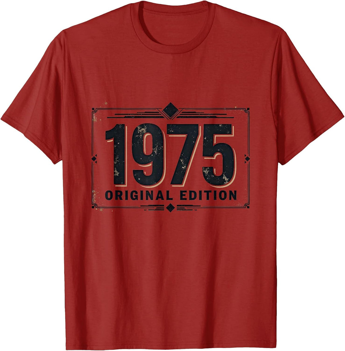 1975 Original Edition Vintage Year Design T-Shirt - Cranberry Red