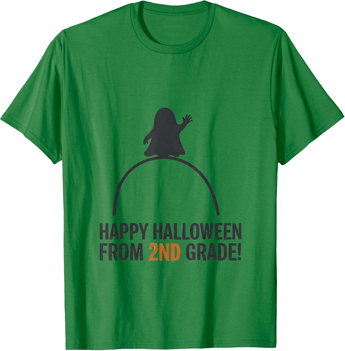Men's Happy Halloween From 2nd Grade Spooky Second Grade Halloween T-Shirt - Kelly Green