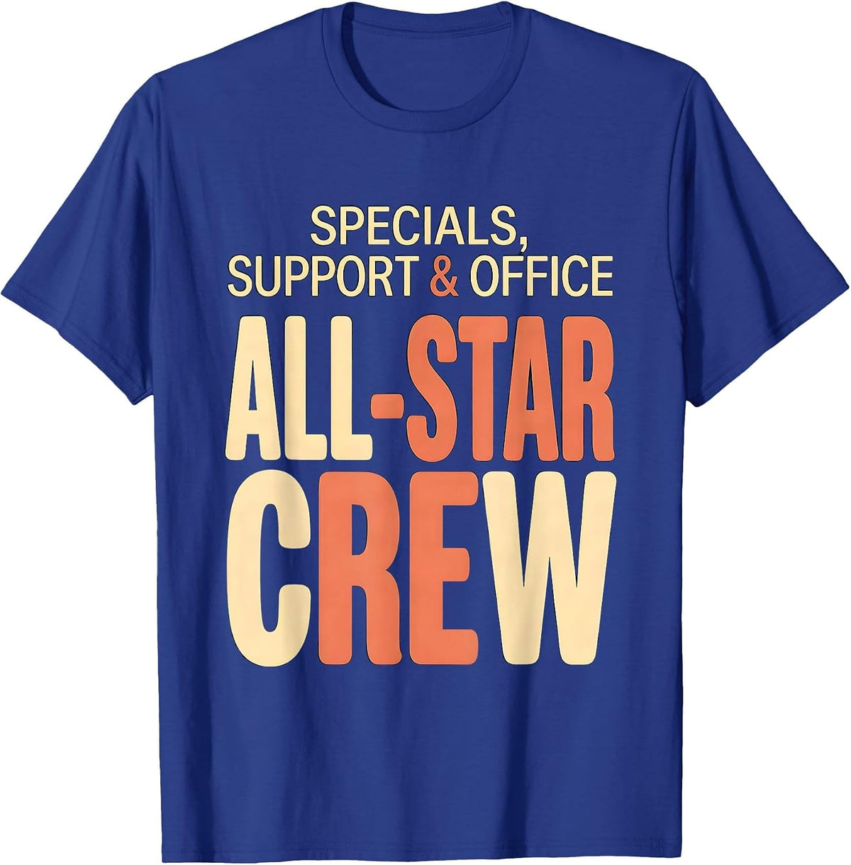 Men's Specials Support Office All-Star Crew Teacher T-Shirt - Royal Blue