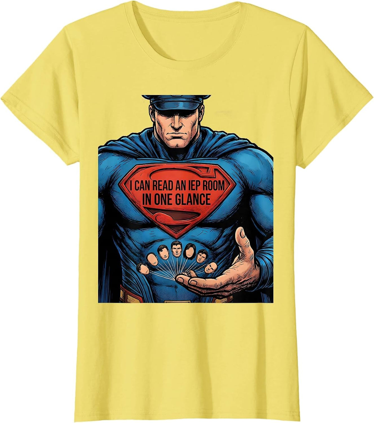 Women's I Can Read An IEP Room In One Glance Comic Book Teacher T-Shirt - Lemon Yellow
