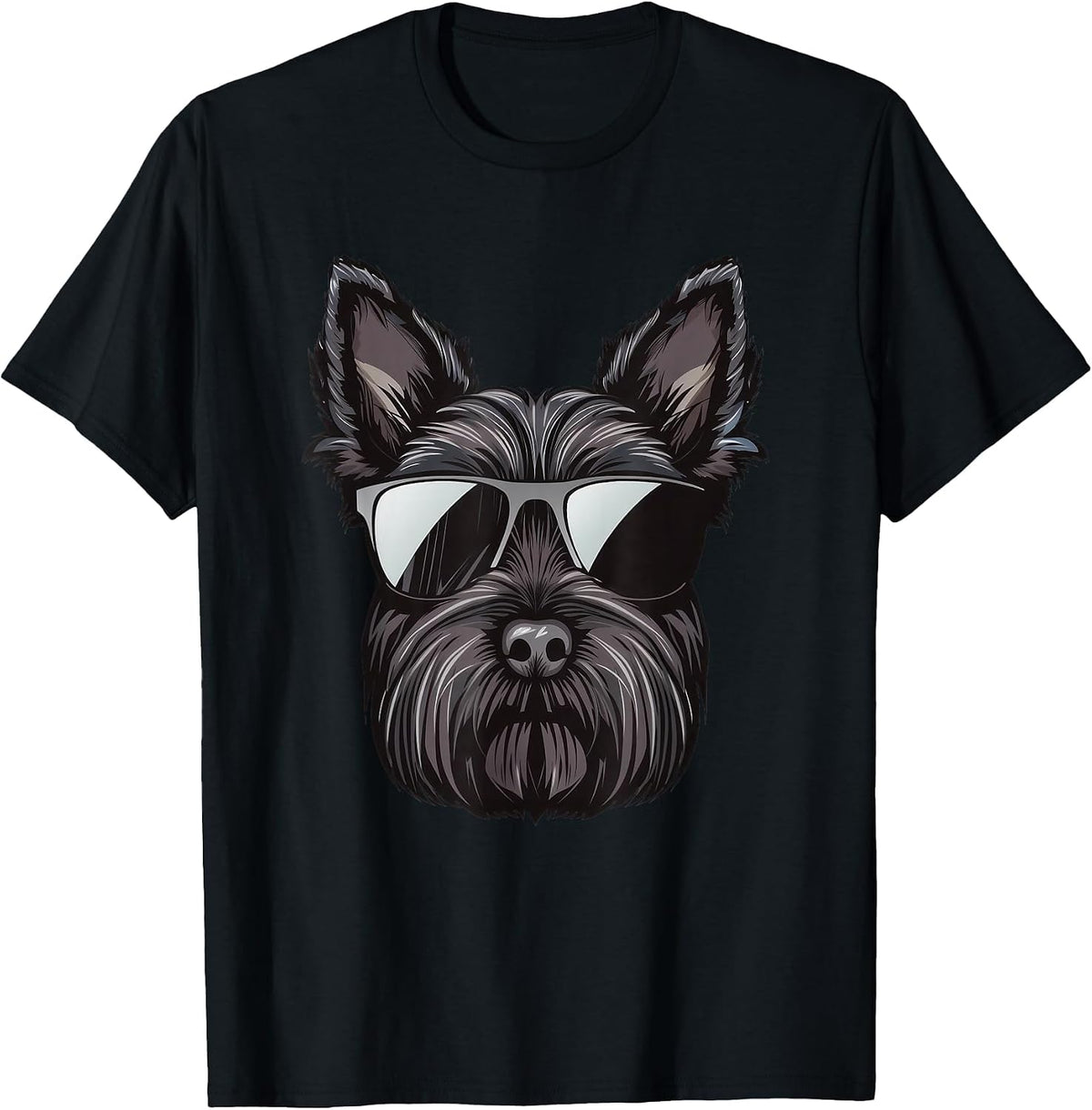Scottish Terrier Dog Sunglasses T-Shirt - Black