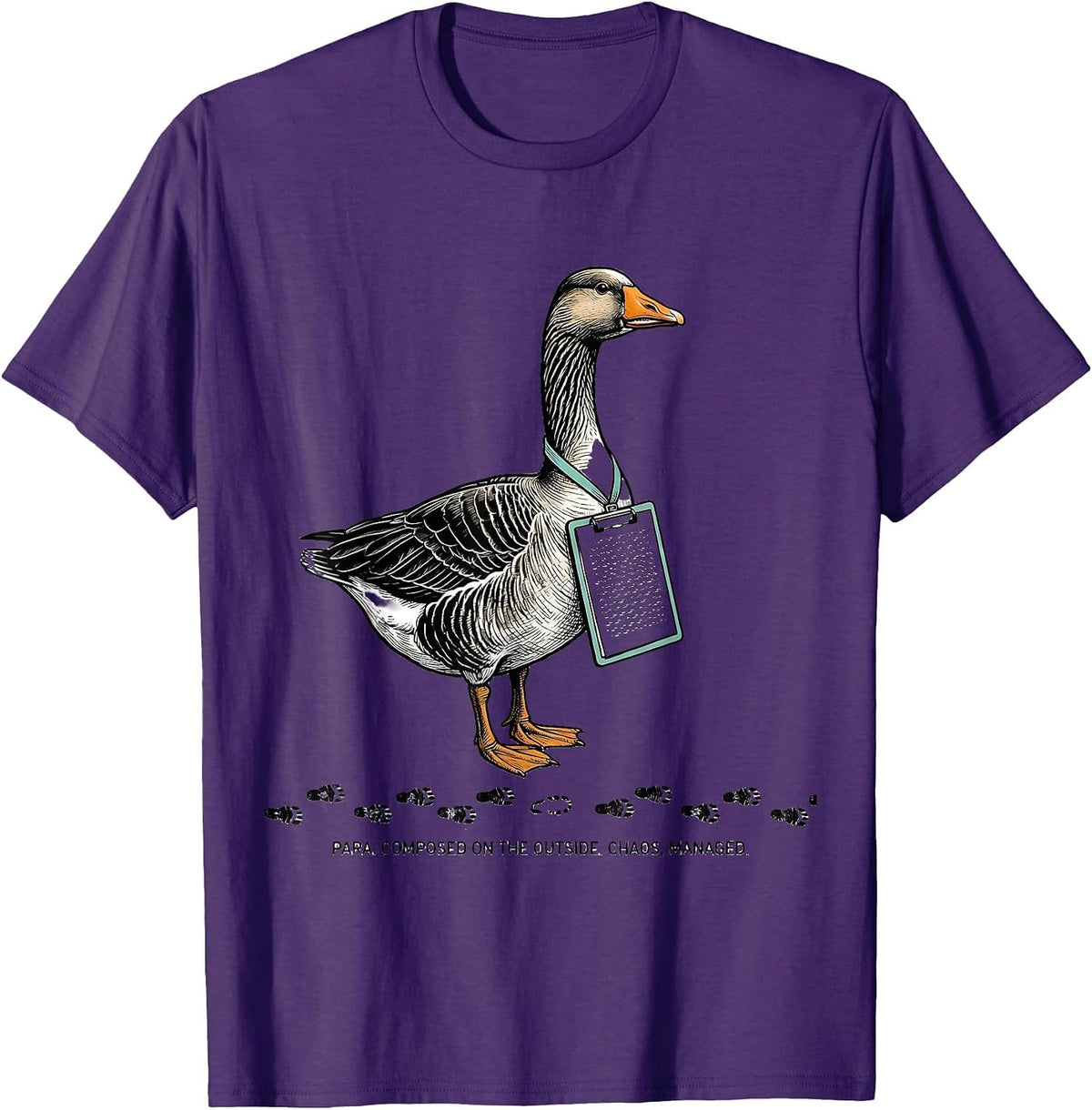 Para Composed On The Outside Chaos Managed Paraprofessional T-Shirt - Purple